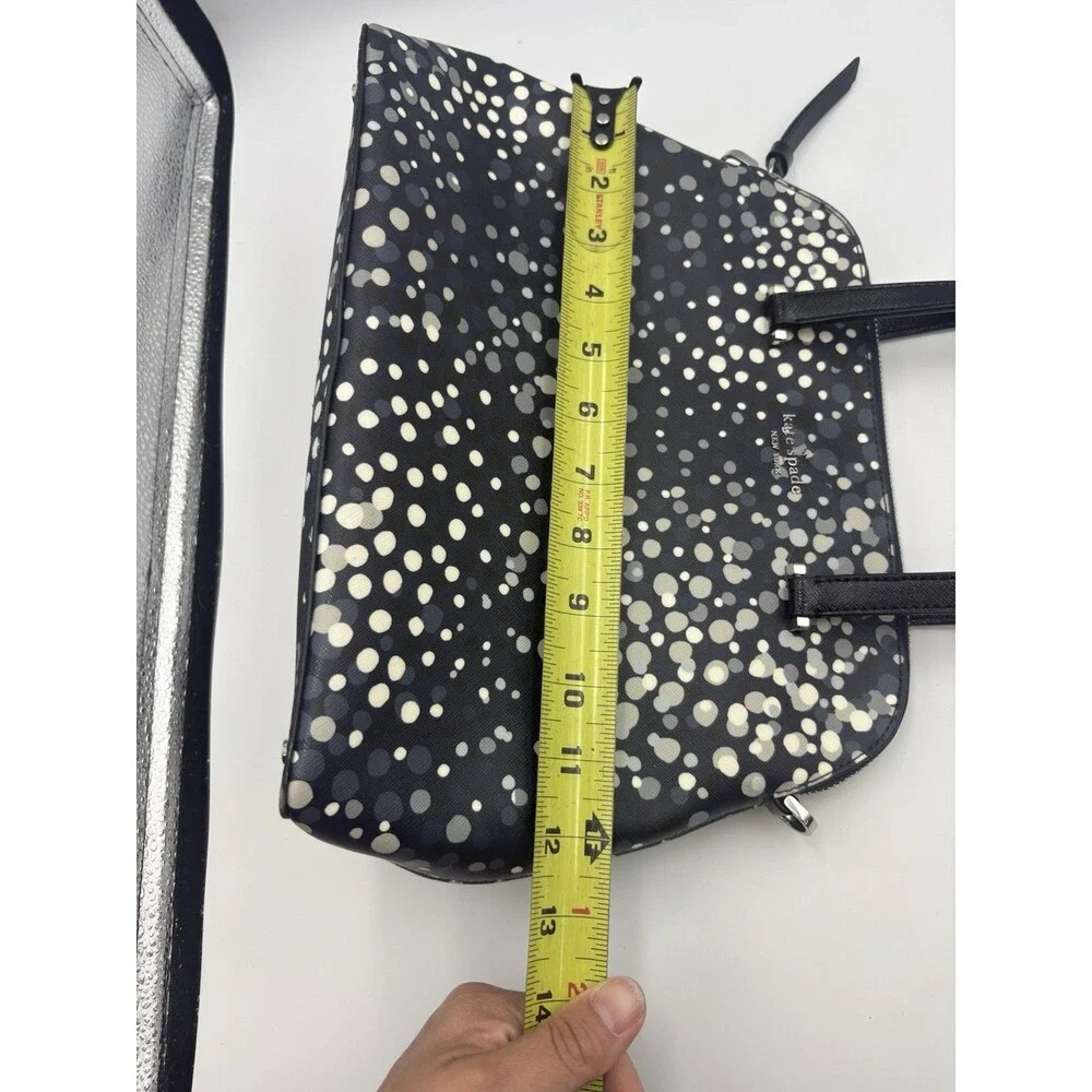 KATE SPADE MAISE SAIREE DOT DOMED LEATHER SATCHEL PURSE BAG